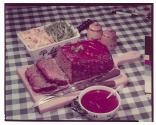 [Meatloaf with sauce]