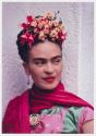 Frida in Pink and Green Satin Blouse