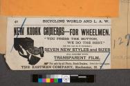 Advertisement for new Kodak cameras for cyclists