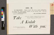 Advertisement for the Kodak camera
