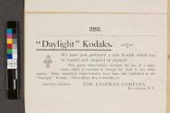 Advertisement for the Daylight Kodak camera