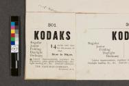 Advertisement for various Kodak cameras