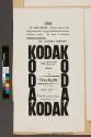 Advertisement for the Daylight Kodak camera