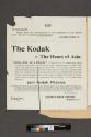 Advertisement for Kodak Cameras featuring the travels of Thomas Allen & William Sachtleben