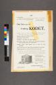Kodak advertisement for New Folding Kodet Camera