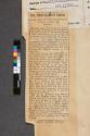 Newspaper article regarding the Eastman Photographic Exhibit