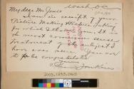 Letter from Frank Jenkins to Lewis B. Jones