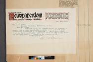 Letter from Charles Patterson to Lewis B. Jones