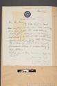 Letter from Alfred Stieglitz to Lewis B. Jones