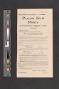 Directions for Making Platino Solio Prints from Eastman's Regular Solio