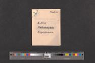 Kodak booklet entitled "A Few Philadelphia Experiences" promoting Solio Paper