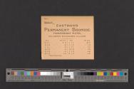 Prices & formula for developing Eastman's Permanent Bromide Transparency Plates