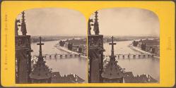 Bâle. Pont sur le Rhin. Vue prise du haut de la Cathédrale