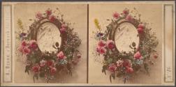 [Porcelain relief of Madonna and child, surrounded with flowers]