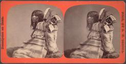 [Paiute woman with baby in cradleboard]