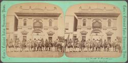 [Group of Paiute men on horseback]