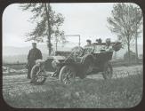 Women in car, William Carter nearby