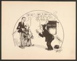 Cartoon of W.G. Stuber, Buyer, and Hutchinson (sic)