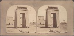 The approach to Karnak, with the Avenue of Sphinxes, and the beautiful Ptolemaic pylon
