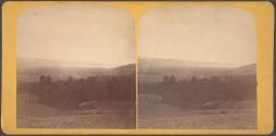 [Landscape and distant view of town]