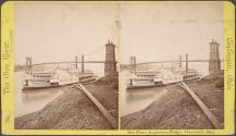 C & C. Suspension Bridge and Steamer, Ben Franklin