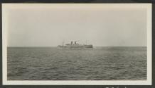 A ship passing us in Indian Ocean, African Safari