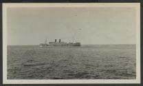 A ship passing us in Indian Ocean, African Safari