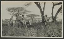 Dan and Pat leaving Camp Isiola for hunt, African Safari