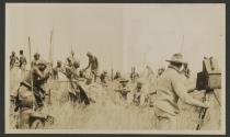 After lion spearing, Serongetti plains, African Safari
