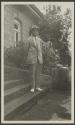 R.C. Rockwell on front steps - Parklands, African Safari