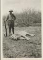 Dan Pomeroy with lion, African Safari
