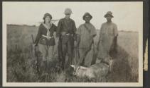 Osa Johnson, Dan Pomeroy and gun boys with Grant's gazelle, Kedong Valley, African Safari