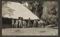 Osa Johnson with African natives and movie camera, African Safari