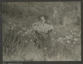 Osa Johnson with flowers, African Safari
