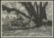 Osa Johnson and Dan Pomeroy reclining outdoors, African Safari