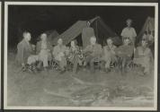 George Eastman and companions at night, African Safari