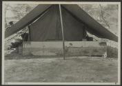 Panoramic photo set up under tent, African Safari