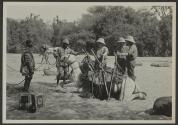 George Eastman and companions beside camel, African Safari