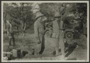 George Eastman and unidentified man with luggage, African Safari