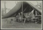 Phil Percival and George Eastman at camp, African Safari