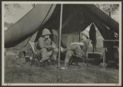 Phil Percival and George Eastman at camp, African Safari