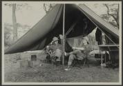 Phil Percival and George Eastman at camp, African Safari