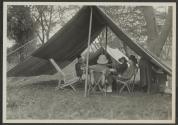 George Eastman and companions in tent, African Safari