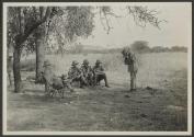 Osa Johnson photographing George Eastman, African Safari