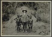 Osa Johnson with native girls, African Safari