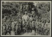 Martin and Osa Johnson with native tribe, African Safari
