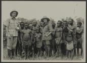 Martin and Osa Johnson with native tribe, African Safari