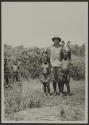 Martin Johnson with native tribespeople, African Safari
