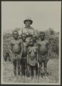 Martin Johnson with native tribespeople, African Safari