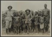Johnsons and native tribespeople, African Safari